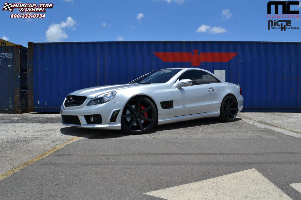 vehicle gallery/mercedes benz sl63 niche verona m150 20x9  Black & Machined with Dark Tint wheels and rims