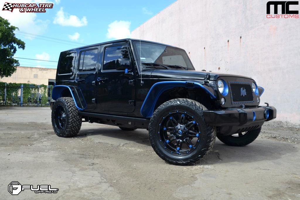 vehicle gallery/jeep wrangler fuel hostage d531 0X0  Matte Black wheels and rims