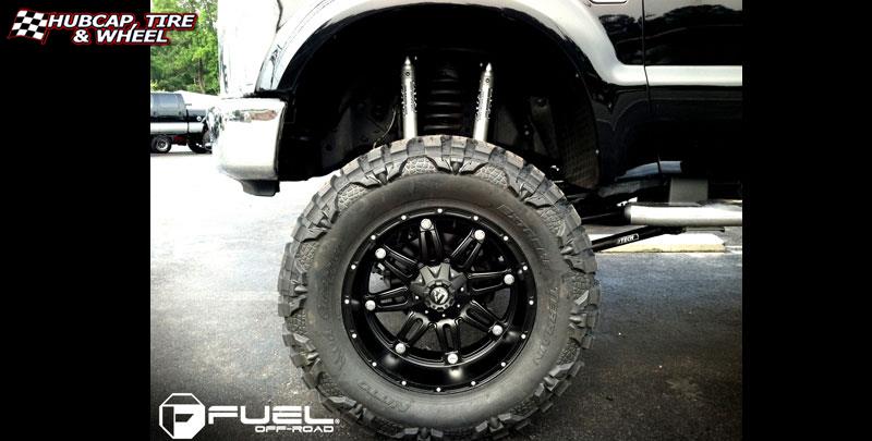 vehicle gallery/ford f 350 fuel hostage d531 24X11  Matte Black wheels and rims