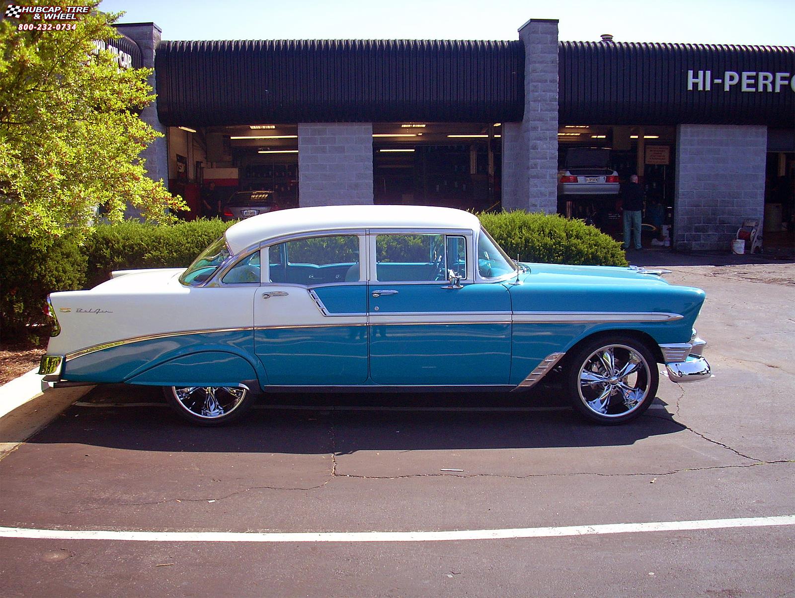 vehicle gallery/1956 chevrolet bel air foose nitrous se f300  Chrome wheels and rims