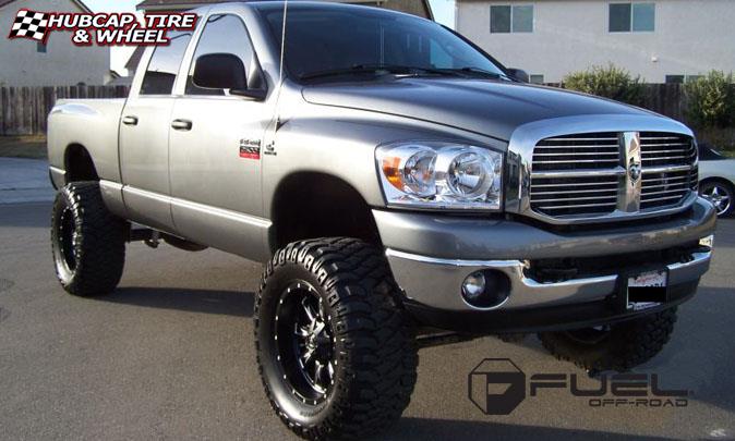 vehicle gallery/dodge ram 2500 fuel throttle d513 0X0  Matte Black & Milled wheels and rims