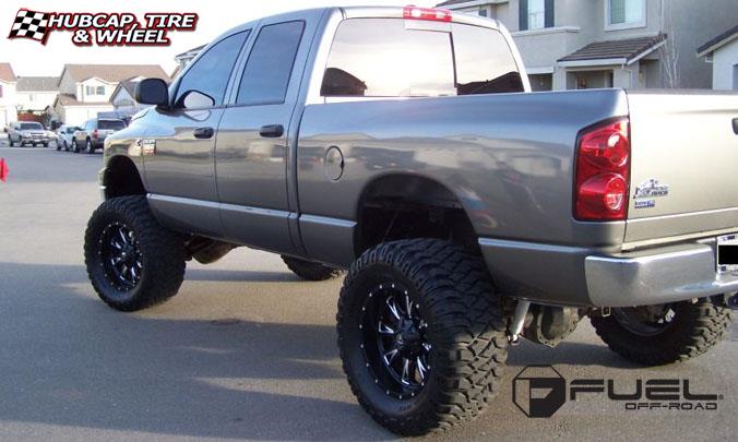 vehicle gallery/dodge ram 2500 fuel throttle d513 0X0  Matte Black & Milled wheels and rims