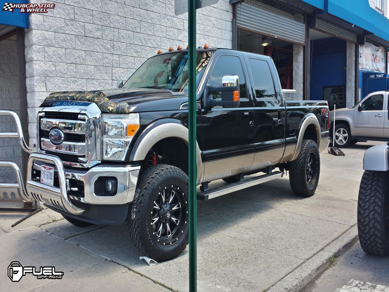 vehicle gallery/ford f 250 fuel throttle d513 0X0  Matte Black & Milled wheels and rims