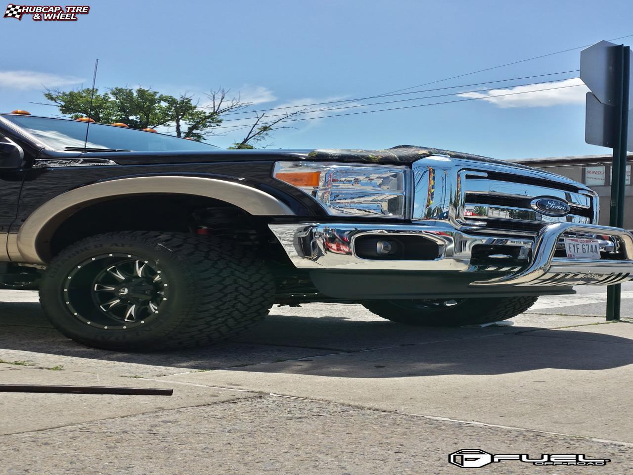 vehicle gallery/ford f 250 fuel throttle d513 0X0  Matte Black & Milled wheels and rims