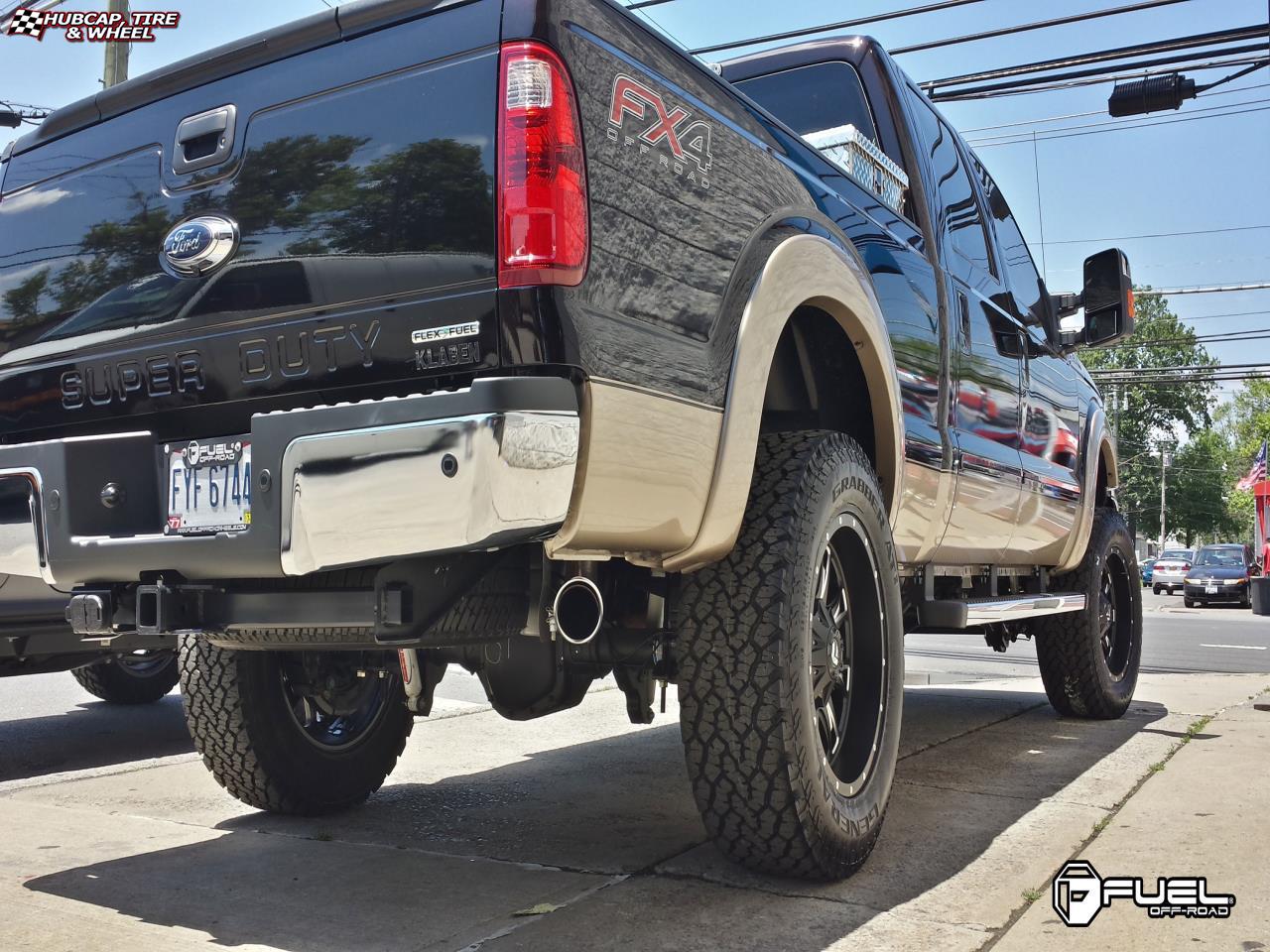 vehicle gallery/ford f 250 fuel throttle d513 0X0  Matte Black & Milled wheels and rims