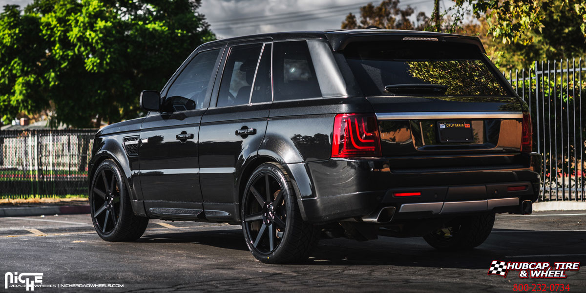 vehicle gallery/2016 land rover ranger rover sport niche m168 verona gloss black 24x10 custom aftermarket  Gloss Black wheels and rims