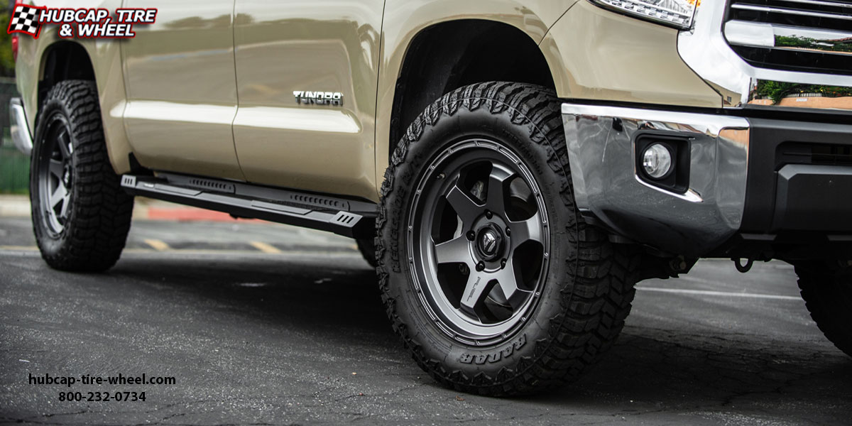 vehicle gallery/2016 toyota tundra fuel d665 shok anthracite 18x9 custom aftermarket truck  Anthracite wheels and rims