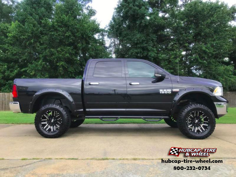 vehicle gallery/dodge ram 1500 moto metal mo978 razor  Satin Black Machined wheels and rims