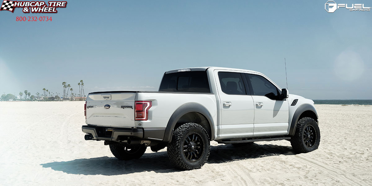 vehicle gallery/2017 ford f 150 raptor fuel d596 sledge matte black gloss lip 20x9 custom aftermarket  Matte Black w/ Gloss Black Lip wheels and rims