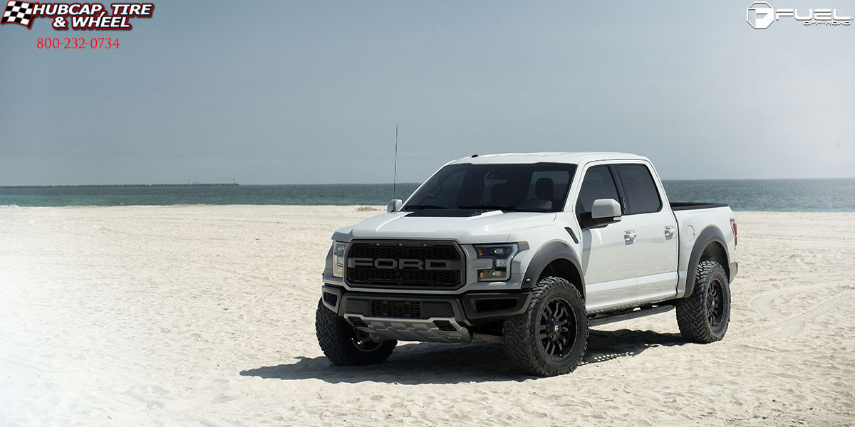 vehicle gallery/2017 ford f 150 raptor fuel d596 sledge matte black gloss lip 20x9 custom aftermarket  Matte Black w/ Gloss Black Lip wheels and rims