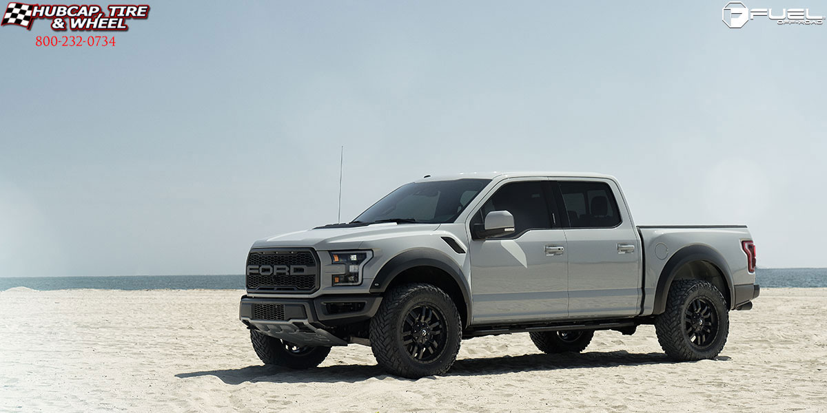 vehicle gallery/2017 ford f 150 raptor fuel d596 sledge matte black gloss lip 20x9 custom aftermarket  Matte Black w/ Gloss Black Lip wheels and rims