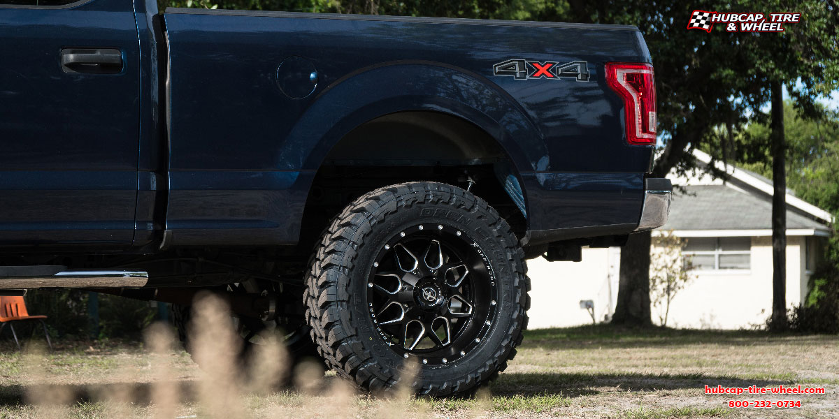 vehicle gallery/2017 ford f 150 xf 202 matte black milled 20x10 custom aftermarket truck  Matte Black Milled wheels and rims