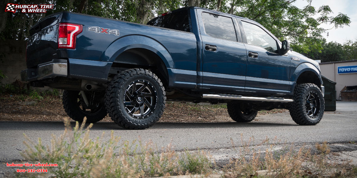 vehicle gallery/2017 ford f 150 xf 205 black milled 20x10 custom aftermarket truck  Black Milled wheels and rims