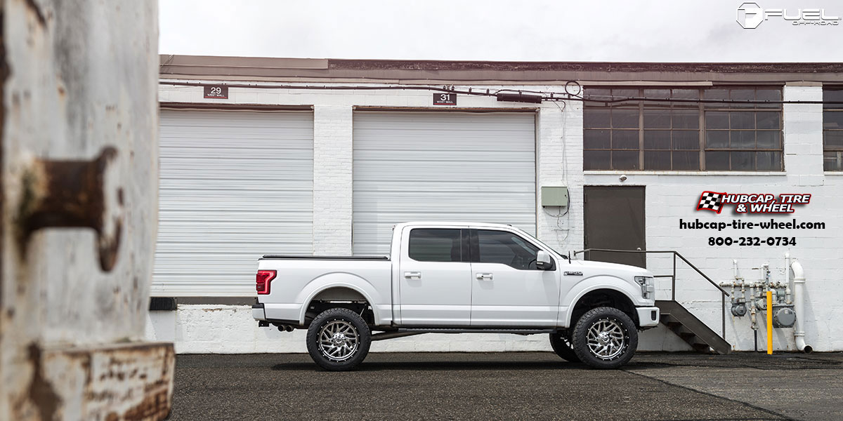 vehicle gallery/ford f 150 fuel triton d211 20x12  Chrome w/ Gloss Black Lip wheels and rims