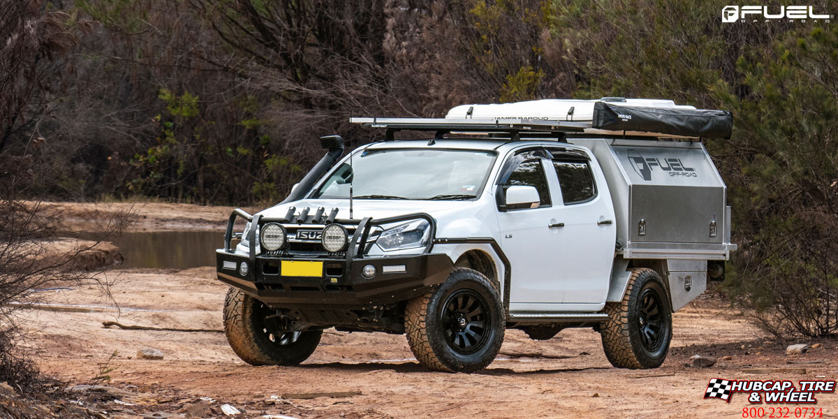 vehicle gallery/2017 isuzu d max fuel d630 tactic matte black 18x9 custom aftermarket  Matte Black wheels and rims