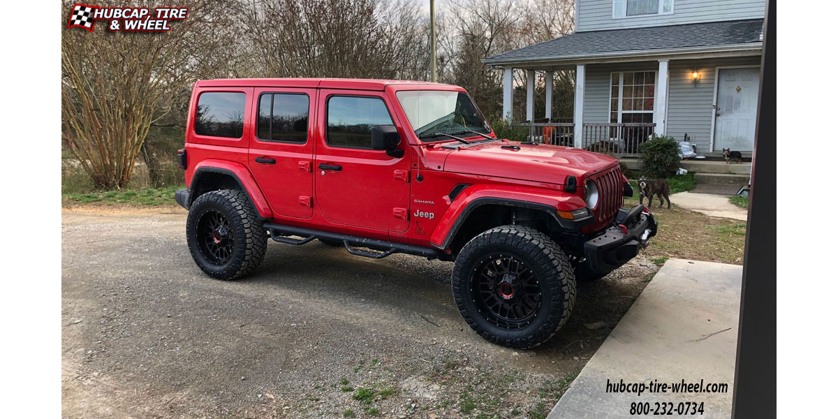 vehicle gallery/2017 jeep wrangler xd series xd842 snare satin black 20x10 custom aftermarket truck  Satin Black wheels and rims