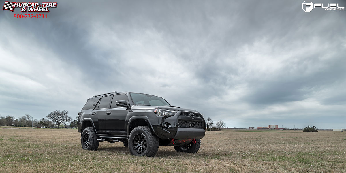 vehicle gallery/2017 toyota 4 runner fuel d630 tactic matte black 18x9 custom aftermarket  Matte Black wheels and rims