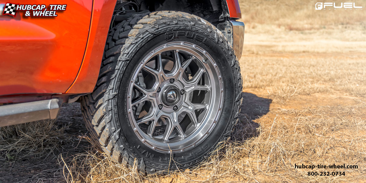 vehicle gallery/2017 toyota tundra fuel d672 tech anthracite 17x9 custom aftermarket truck  Anthracite wheels and rims