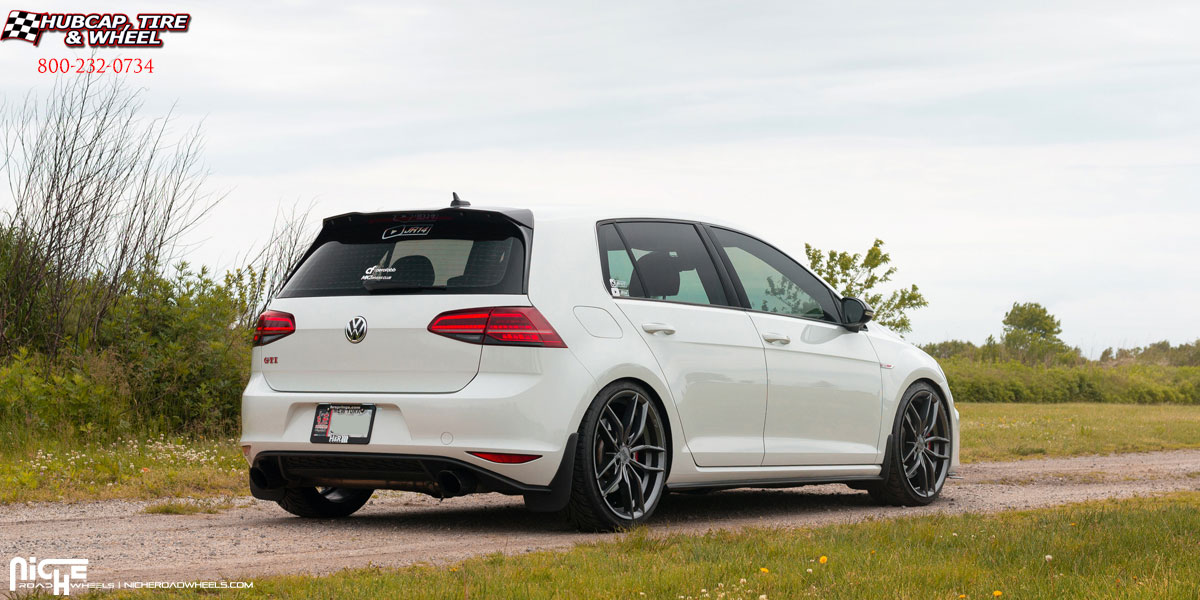 vehicle gallery/2017 volkswagen gti niche m204 vosso anthracite 19x85 custom aftermarket  Anthracite wheels and rims