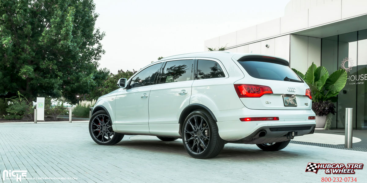 vehicle gallery/2018 audi q7 niche m182 stacatto anthracite 22x10 custom aftermarket  Anthracite wheels and rims