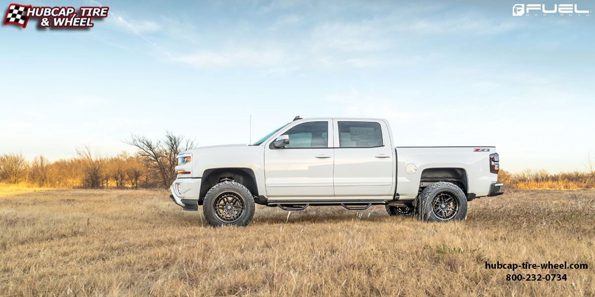 vehicle gallery/2018 chevrolet silverado 1500 z71 fuel d667 nitro matte black 17x9 custom aftermarket truck  Matte Black wheels and rims