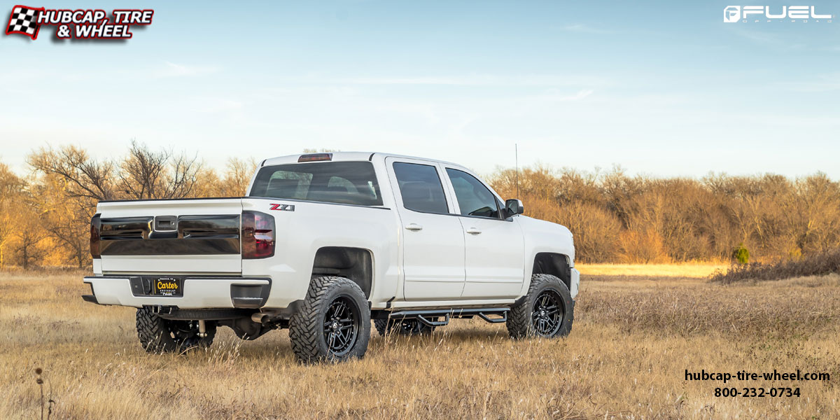 vehicle gallery/2018 chevrolet silverado 1500 z71 fuel d667 nitro matte black 17x9 custom aftermarket truck  Matte Black wheels and rims