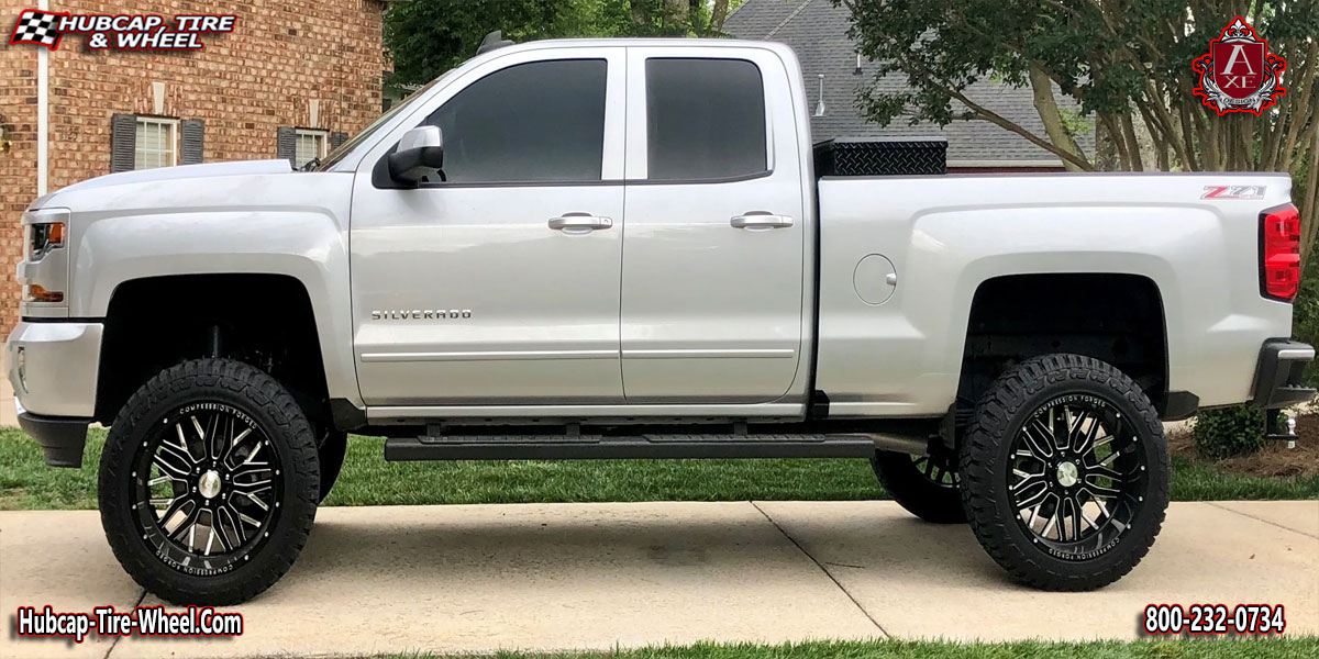 2018 chevrolet silverado ax10 compression forged gloss black milled 24x14 custom wheels aftermarket rims.html Gloss Black Milled wheels and rims