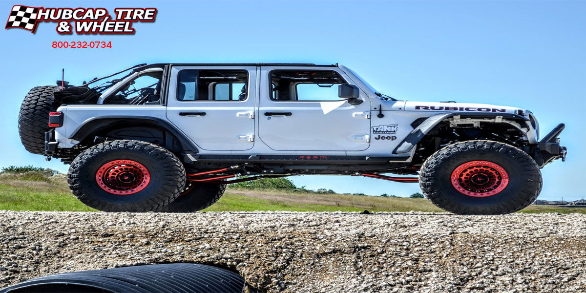 vehicle gallery/2018 jeep rubicon fuel d100 zephyr beadlock gloss candy red 17x9 custom aftermarket truck  Gloss Candy Red wheels and rims