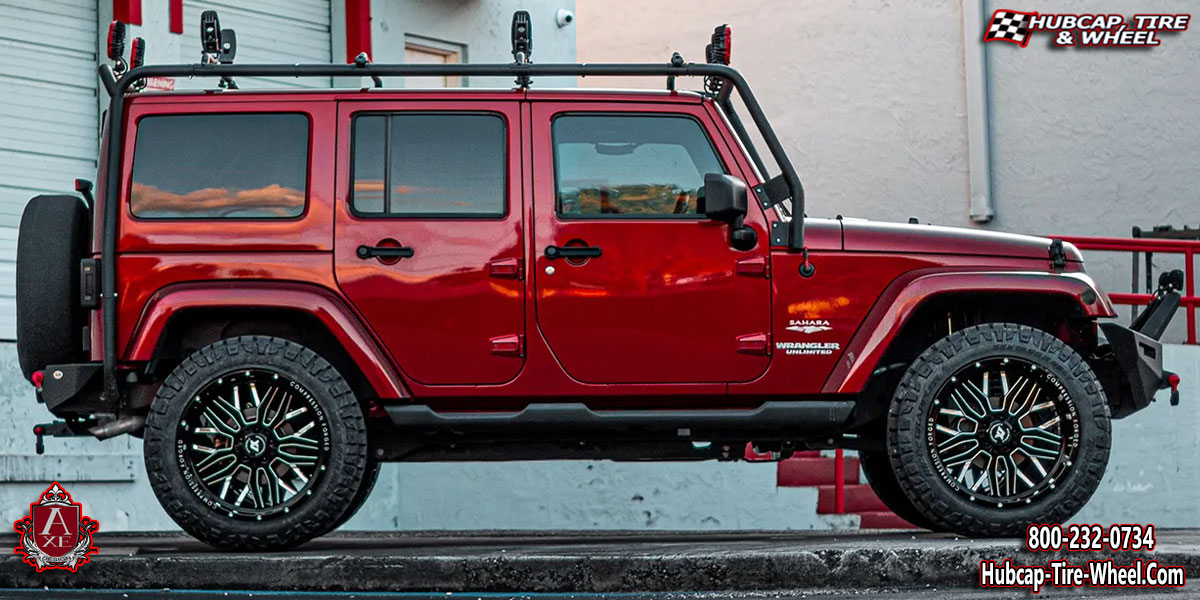 2018 jeep wrangler unlimited ax10 compression forged gloss black milled 22x14 custom wheels aftermarket rims.html Gloss Black Milled wheels and rims