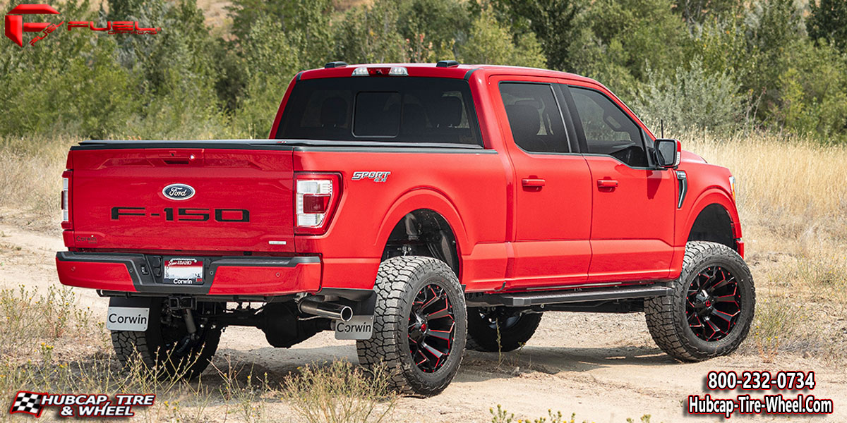 2021 ford f 150 fuel d787 assault matte black red milled 20x9 aftermarket custom rims wheels.html Matte Black Red Milled wheels and rims