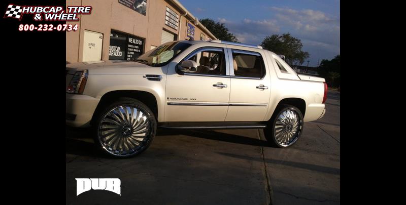 vehicle gallery/cadillac escalade dub s768 swyrl  Chrome wheels and rims