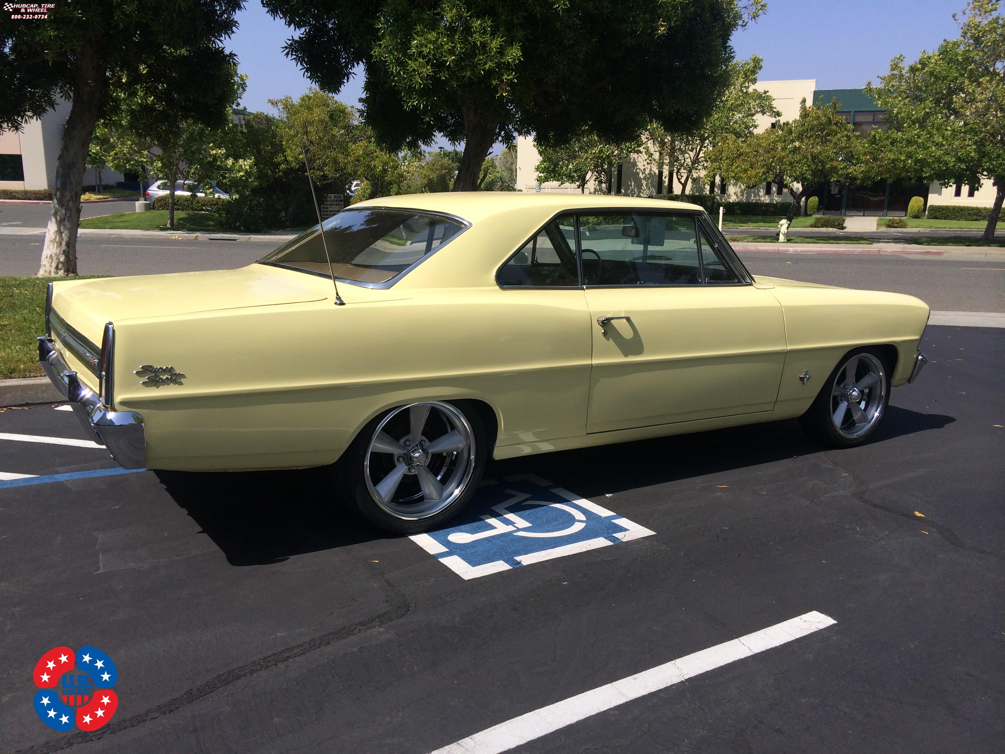 vehicle gallery/chevrolet nova us mags standard u105 18X7  Silver & Machined wheels and rims