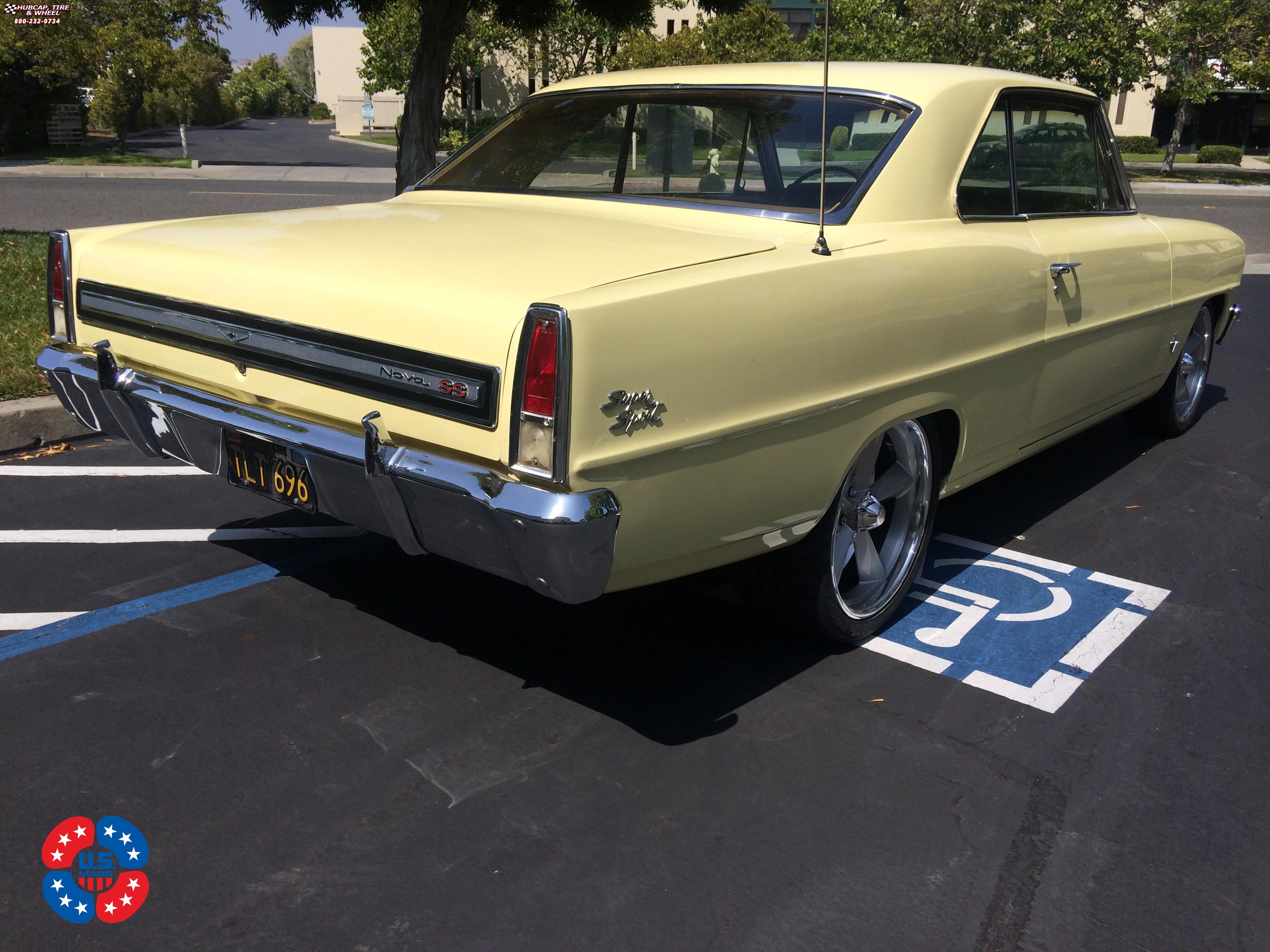 vehicle gallery/chevrolet nova us mags standard u105 18X7  Silver & Machined wheels and rims