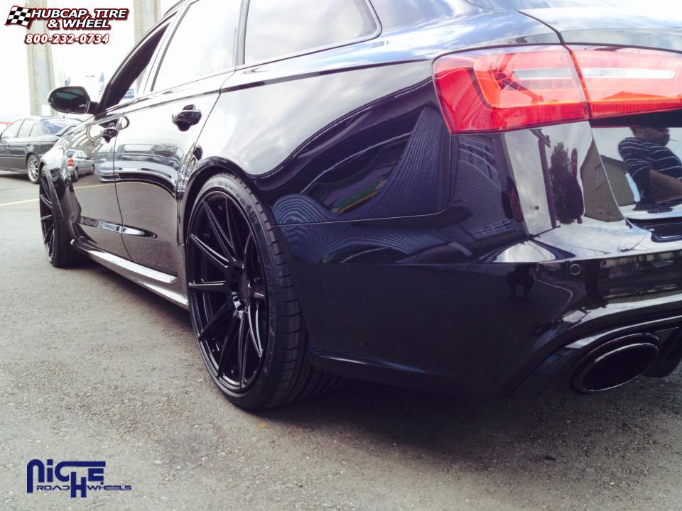 vehicle gallery/audi rs6 niche essen m147 21x105  Matte Black wheels and rims