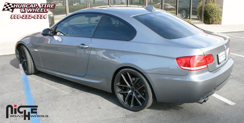 vehicle gallery/bmw 351i niche targa m130  Black & Machined with Dark Tint wheels and rims