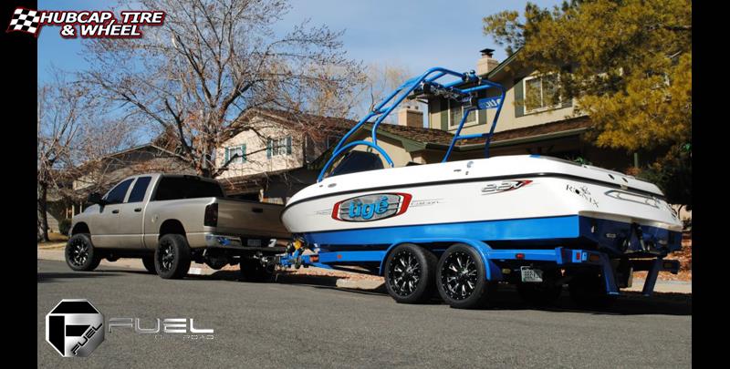 vehicle gallery/dodge ram 2500 fuel throttle d513 0X0  Matte Black & Milled wheels and rims