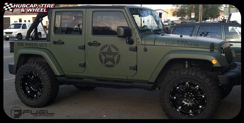 vehicle gallery/jeep wrangler fuel hostage d531 20X10  Matte Black wheels and rims