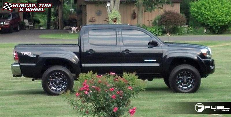 vehicle gallery/toyota tacoma fuel boost d534 17X9  Matte Black & Milled wheels and rims