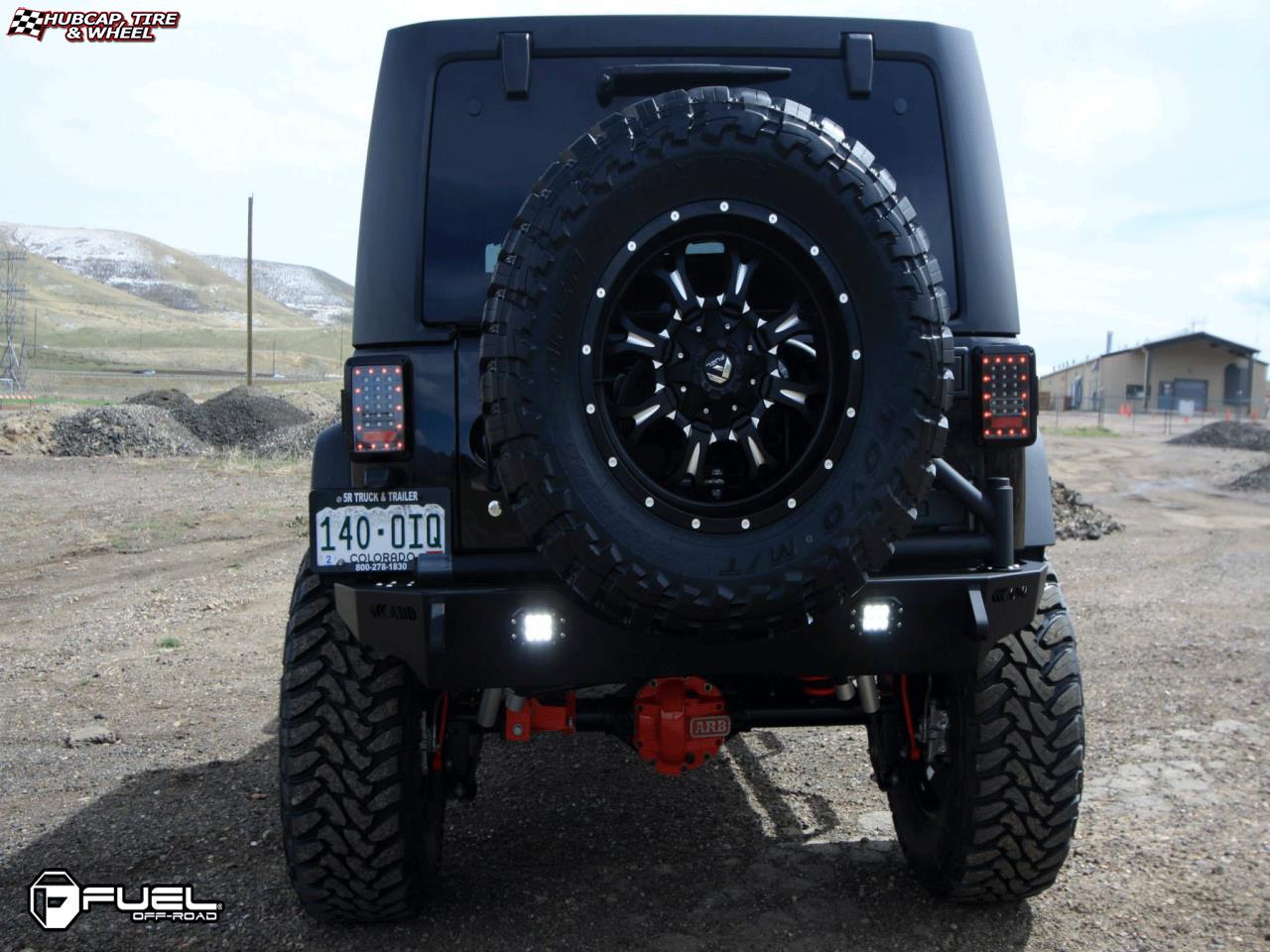 vehicle gallery/jeep wrangler fuel krank d517 20X10  Matte Black & Milled wheels and rims