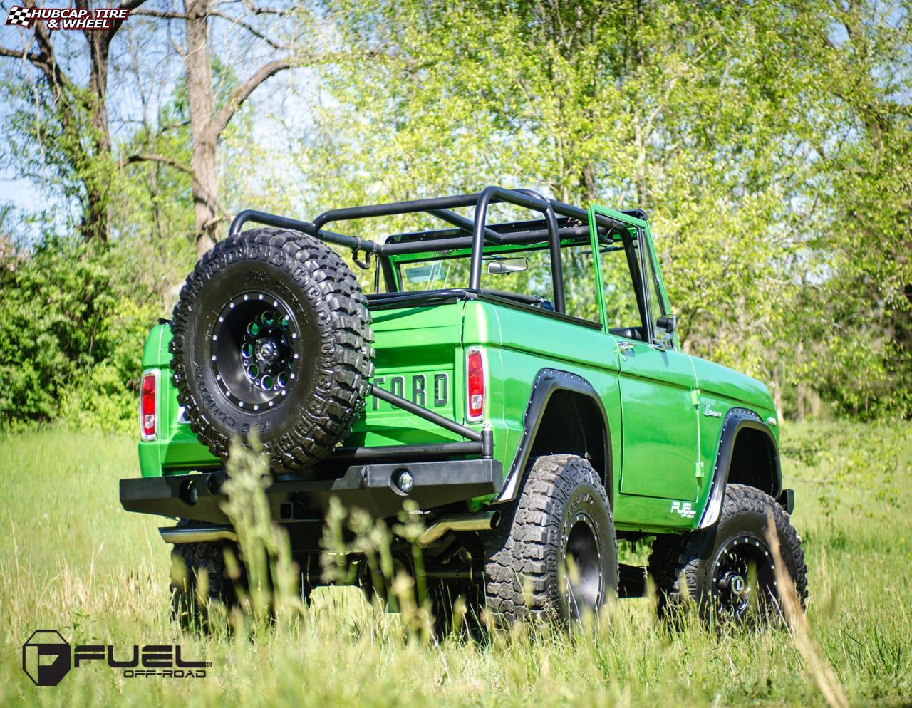 vehicle gallery/ford bronco fuel revolver d525 15X10  Matte Black & Milled wheels and rims