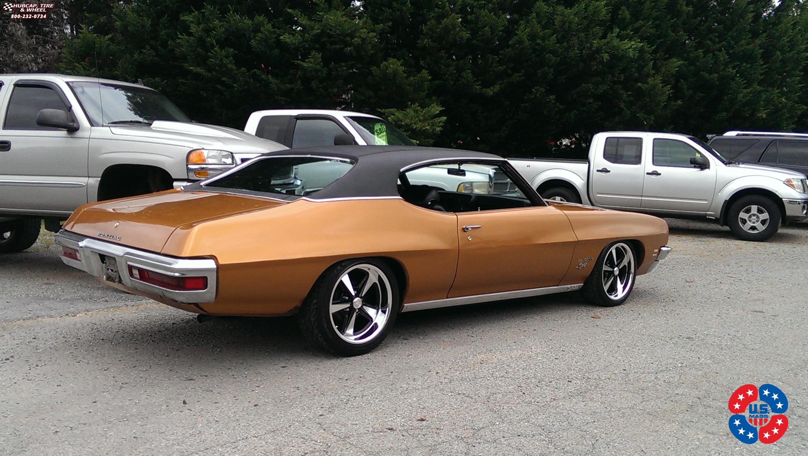 vehicle gallery/pontiac lemans us mags bandit u109 18X8  Black & Machined, Diamond Cut Lip wheels and rims