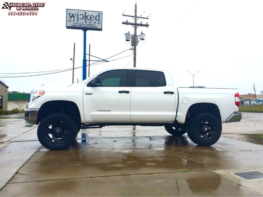 vehicle gallery/2014 toyota tundra xd series xd775 rockstar x  Matte Black wheels and rims