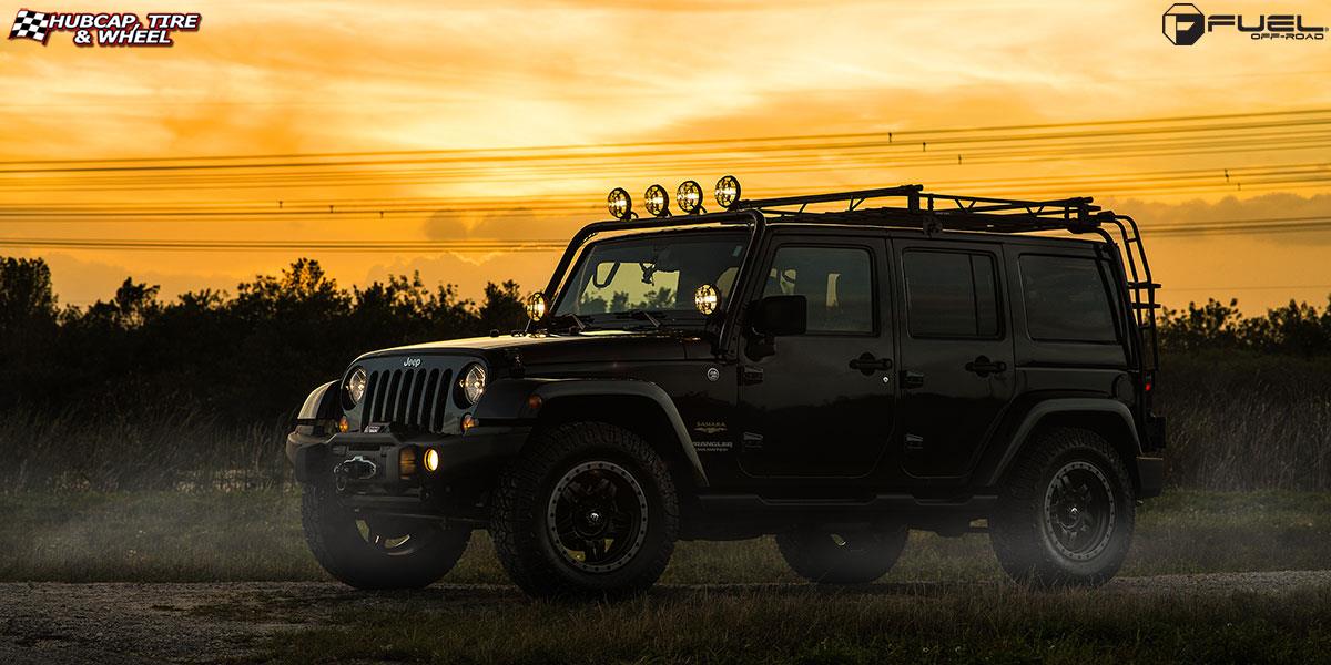 vehicle gallery/jeep wrangler fuel anza d557 0X0  Matte Black w/ Anthracite Ring wheels and rims