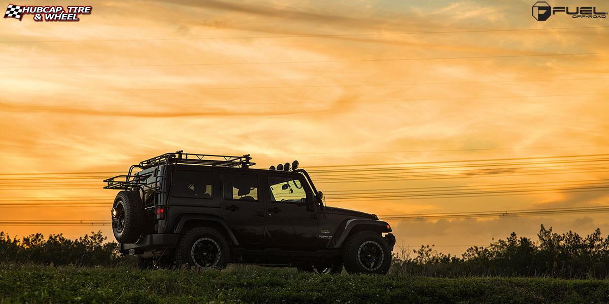 vehicle gallery/jeep wrangler fuel anza d557 0X0  Matte Black w/ Anthracite Ring wheels and rims