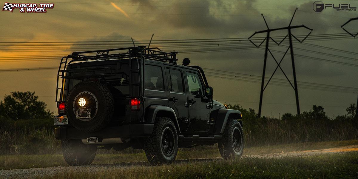 vehicle gallery/jeep wrangler fuel anza d557 0X0  Matte Black w/ Anthracite Ring wheels and rims