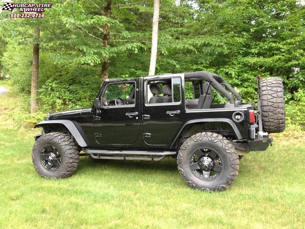 vehicle gallery/2012 jeep wrangler xd series xd775 rockstar x  Matte Black wheels and rims