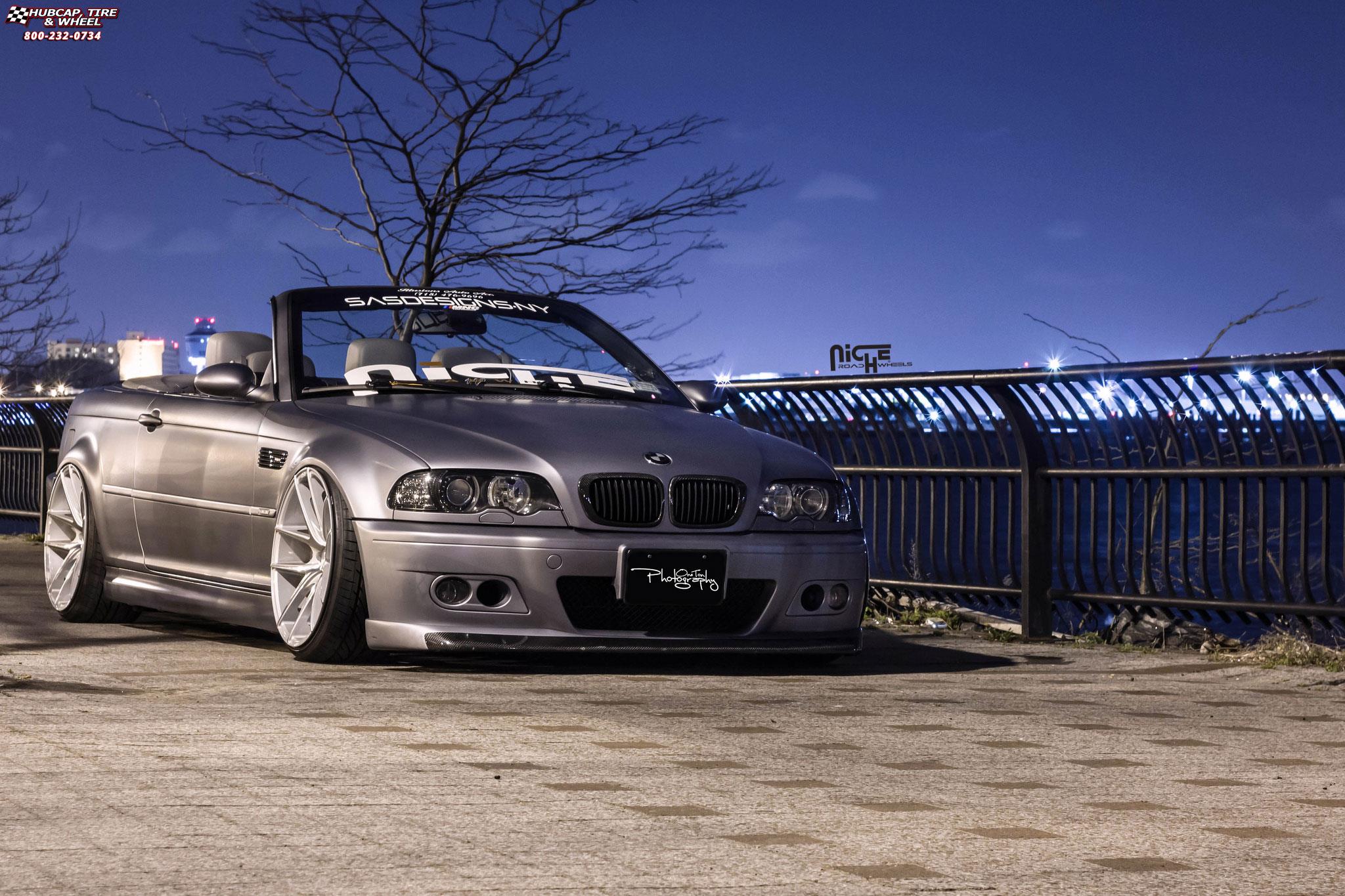 vehicle gallery/bmw e46 m3 niche targa m131 20x105  Silver & Machined wheels and rims