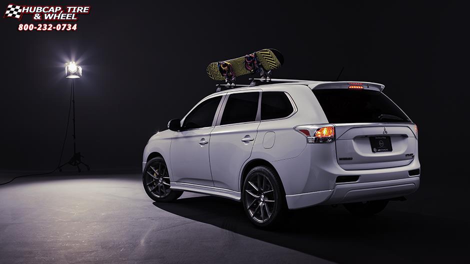 vehicle gallery/mitsubishi outlander niche targa m131 20x85  Silver & Machined wheels and rims