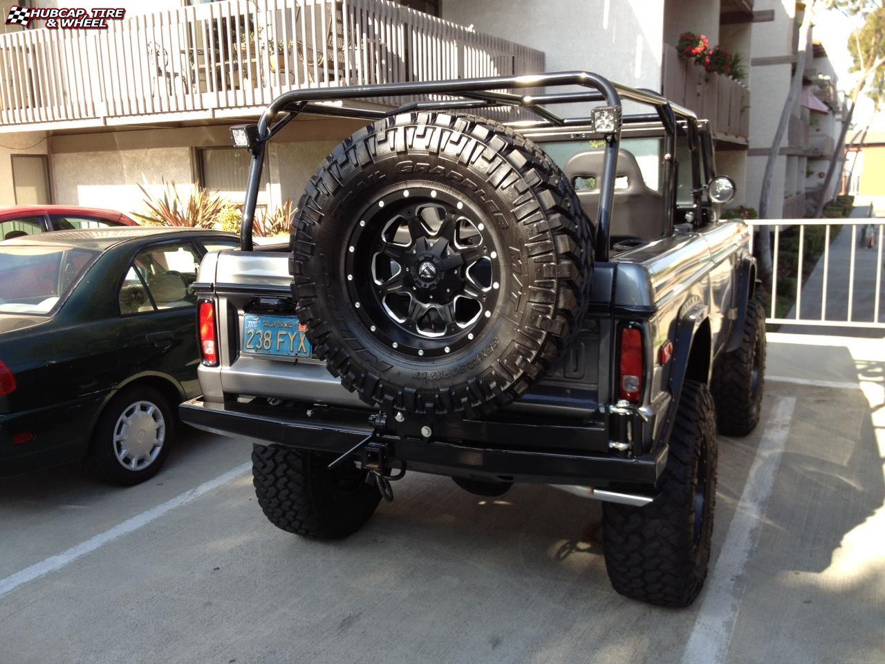 vehicle gallery/ford bronco fuel boost d534 17X9 Matte Black & Milled wheels and rims