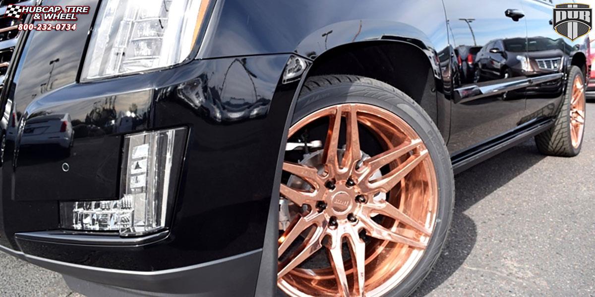 vehicle gallery/cadillac escalade dub attack 6 s210 24X10  Custom Rose Gold wheels and rims